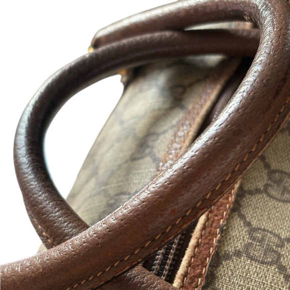 Vintage Gucci Beige and Brown Monogram Satchel - Picture 6 of 16